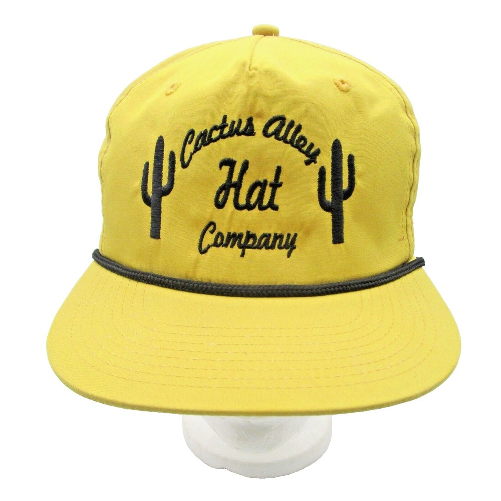Cactus Alley Hat Company "The Cactus" Camel Yellow Black Rope Snapback Cap